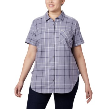 Columbia Overhemd Dames, Anytime Casual Stretch Short Sleeve Plus Size Paars, 58CXJQLDM